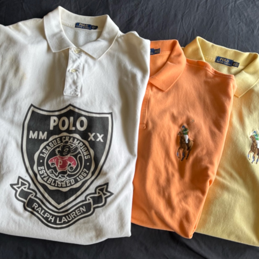 3XB Polo Ralph Lauren Create Your Own Polo Shirts Lot of 3